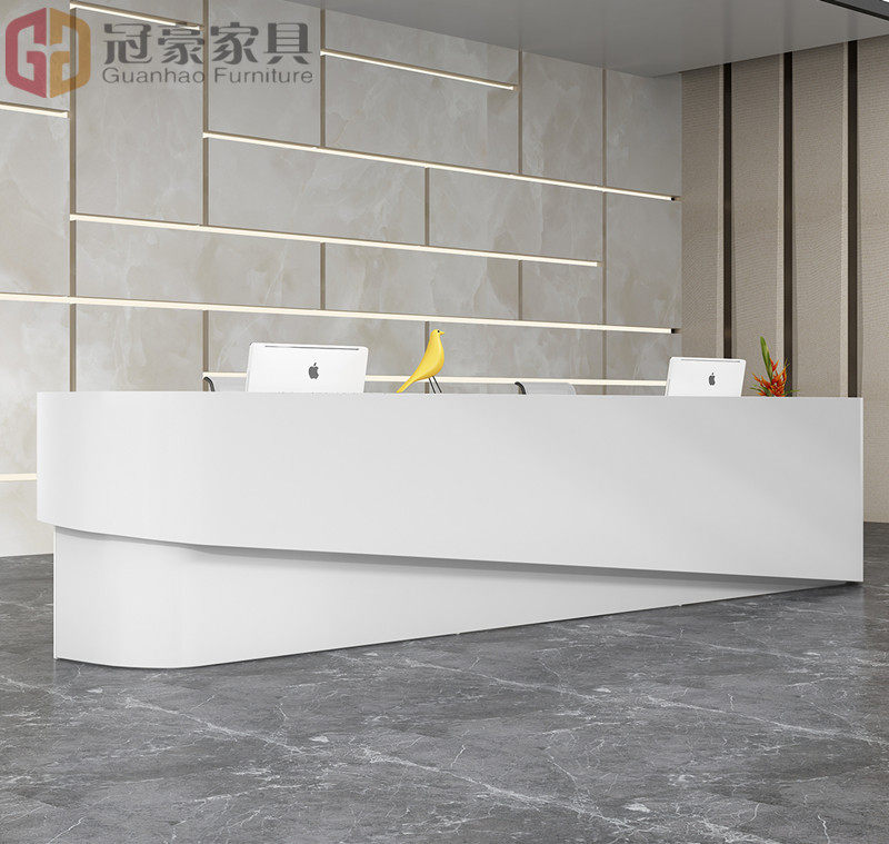 Company paint front desk curved reception desk welcome desk office cash register simple consultation desk sales department service desk