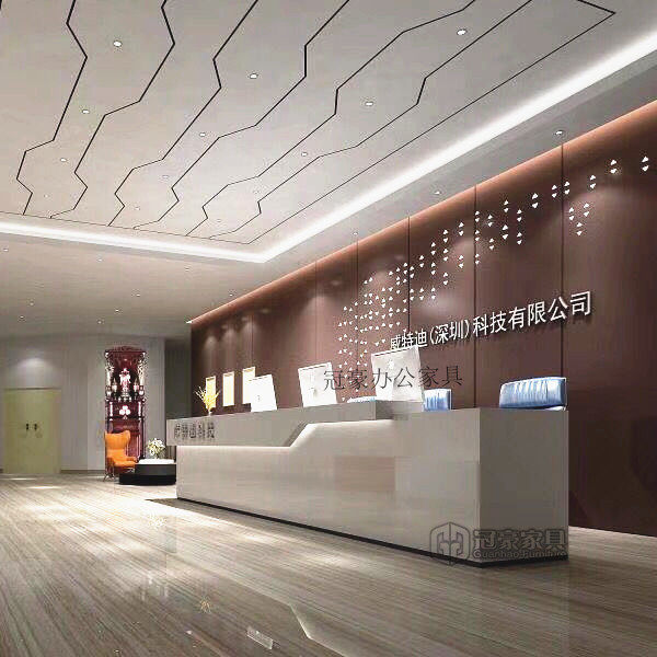 Imitation Marble Reception Desk Office Bar Consultation Desk Stone Texture Cashier Counter Company Baking Lacquer Front Desk Set Up