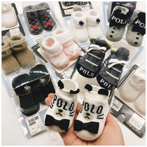 Miscellaneous out of Japan 480 Paul p0lo newborn socks cotton socks original packaging high DUAN