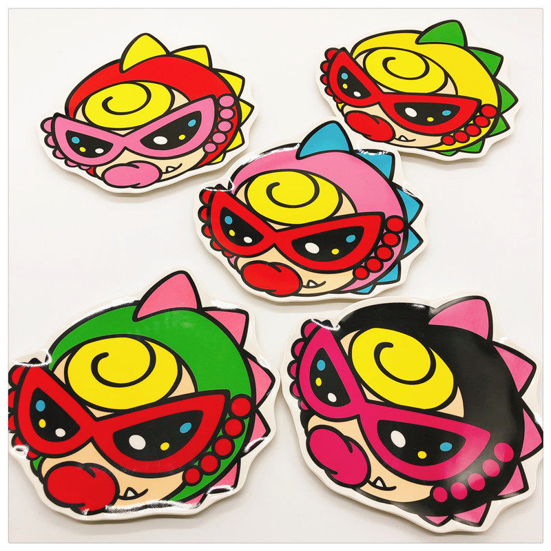 Black CHAO New Year Snack Tray Wall Trim Tray Dinner Plate Dessert Disc Melamine Resin