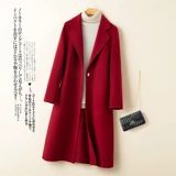 Элитное шерстяное шерстяное пальто, двусторонная кашемировая куртка, свободный крой