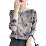 Блестящая бархатная хлопковая легкая и тонкая футболка, летний лонгслив, свитер, свободный крой, круглый воротник