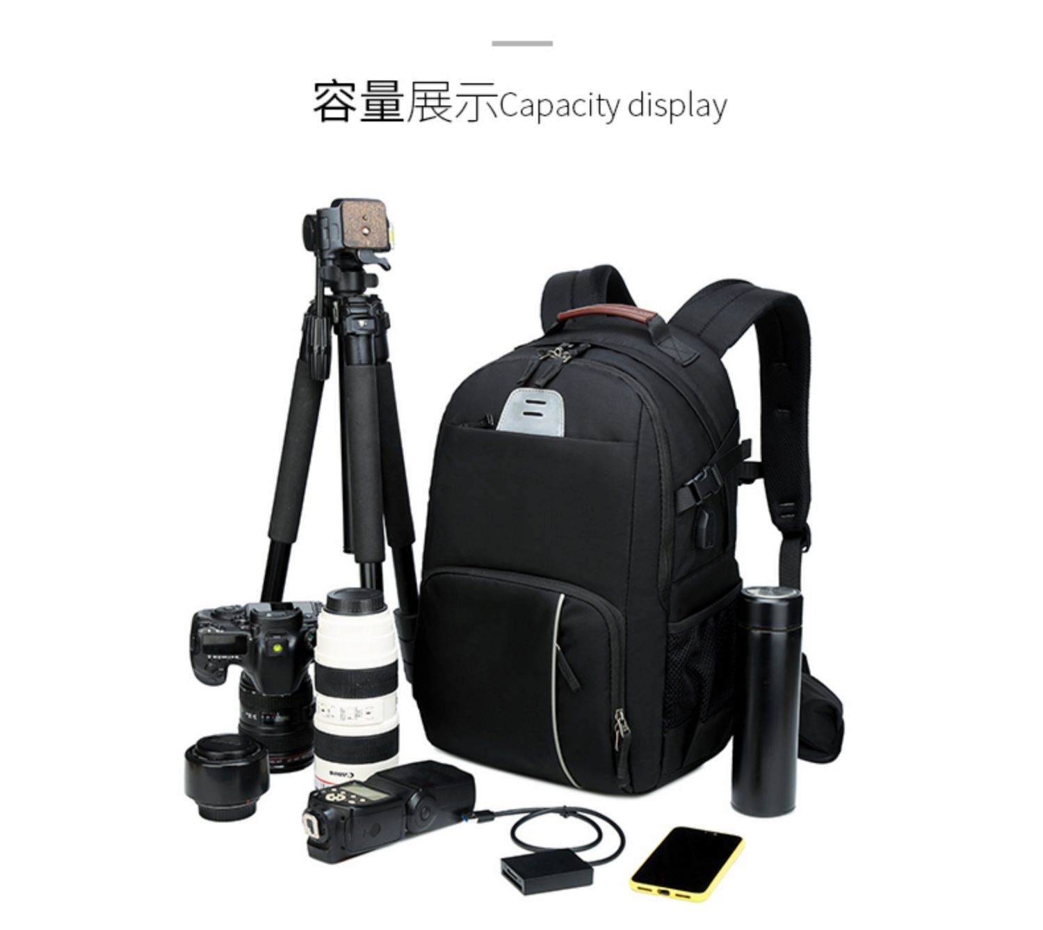 CORESS trở lại mở kho chống trộm túi nylon máy ảnh đeo vai Nikon máy ảnh kỹ thuật số ba lô màu đen C8099 - Phụ kiện máy ảnh kỹ thuật số túi herringbone