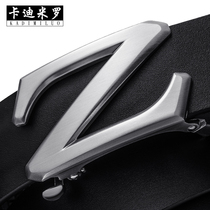 Belt mens leather automatic buckle pure cowhide belt young people Business middle-aged youth leisure Tide mens belt