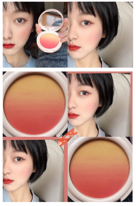 Orange Judydoll Dream Gradient Blush Ba màu Blush Orgasm Rouge Trang điểm màu nude