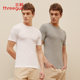 2-pack of three-gun T-shirts for men, pure cotton summer short-sleeved bottoming shirts, ribbed stretch sports undershirts, pure cotton solid color T-shirts