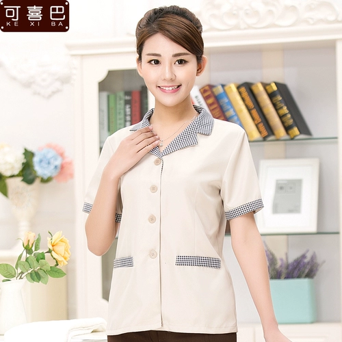 Комнатная летняя одежда для отеля для работы, комплект, короткий рукав