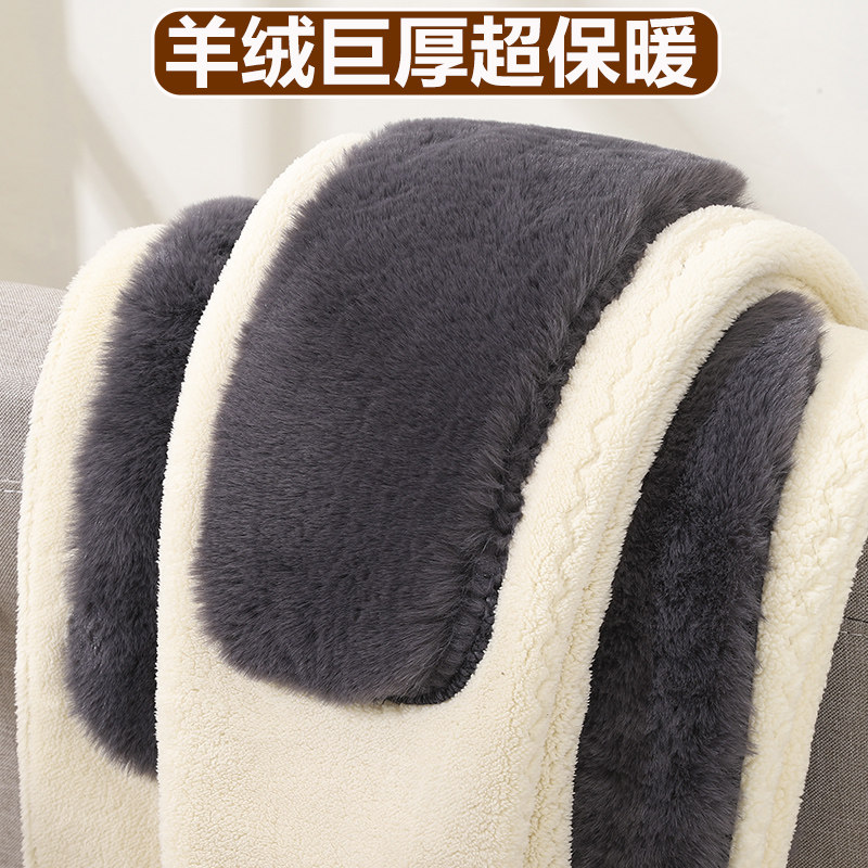 Ordos Prolific Wool Pants Men's Warm Pants Thicken Plus Suede Middle Aged High Waist Kneecap Northeast Cotton Pants Women Winter