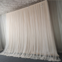 2021 new wedding background gauze veil decoration wall mesh wedding cloth mantle scene decoration window background cloth