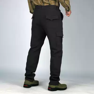 Outdoor autumn and winter overalls fleece pants men's tactical pants plus velvet padded casual pants charge trousers climbing pants