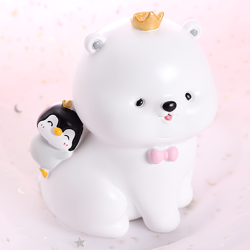 Bear savings piggy bank large size gift for children students little girl boy Christmas birthday gift can be saved and withdrawn