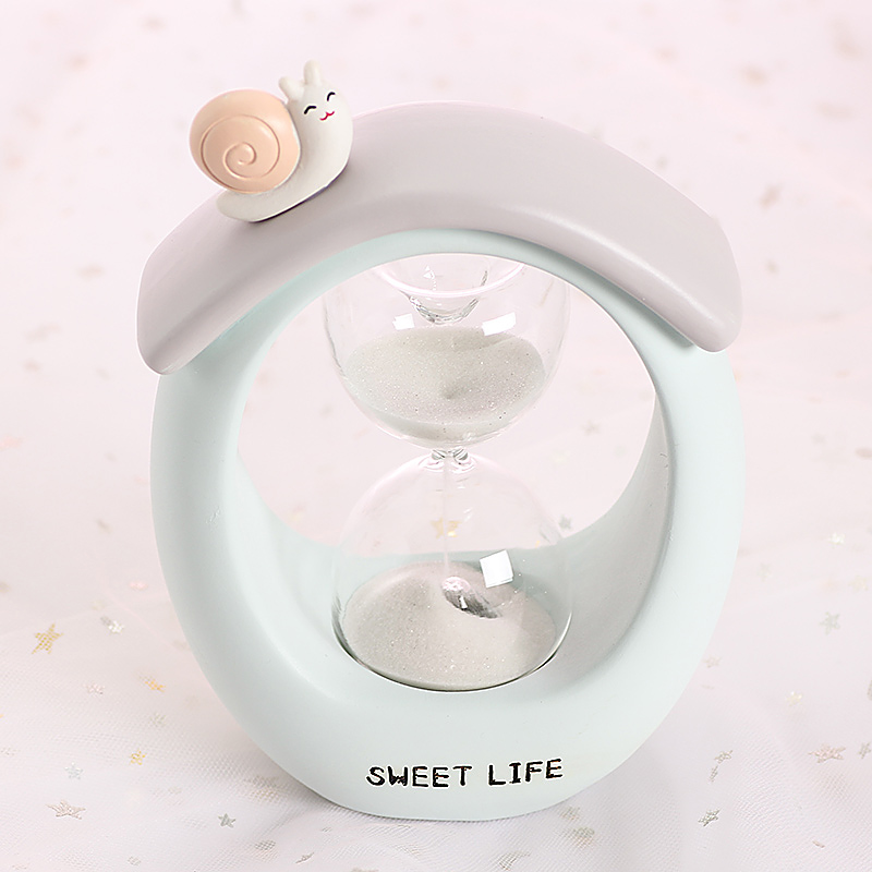 Children's Cartoon Hourglass Timer Time Management Quicksand Creative Desktop Snail Small Decoration Girls Focus Toys
