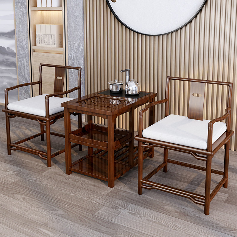 Solid wood tea table and chair combination Tea set set table one Kung Fu tea tea table Kung Fu tea table Zen tea ceremony