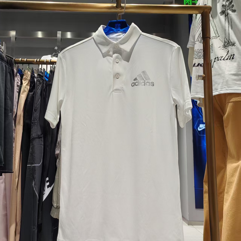 Adidas Men's Short-Sleeved Summer Casual Polo Shirt Lapel T-Shirt Gm3595 Adidas Men's Short-Sleeved Summer Casual Polo Shirt Lapel T-Shirt Gm3595