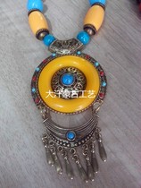 Mongolian necklace Inner Mongolia handicrafts pendant chain ethnic retro style necklace stage performance necklace batch