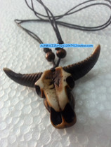 Mongolian necklace featured handicraft hanging chain Inner Mongolia handicraft simulated bone pendant ethnic style accessories