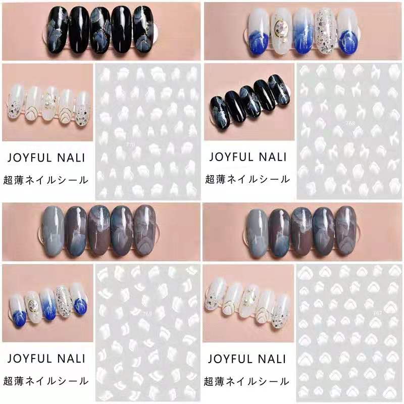 2019 new manicure stickers hill pattern 3D waterproof Japanese decals ins wind and waves pattern manicure nail stickers