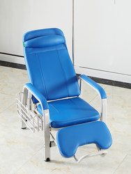 두꺼운 고급 병원 단일 좌석 주입 의자, 의료용 정맥 주사 의자, 발판 기능 의자가 있는 안락 의자 호위 의자