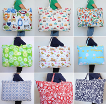 Kindergarten quilt storage bag Packing bag handbag Pure cotton canvas double-layer quilt finishing storage bag
