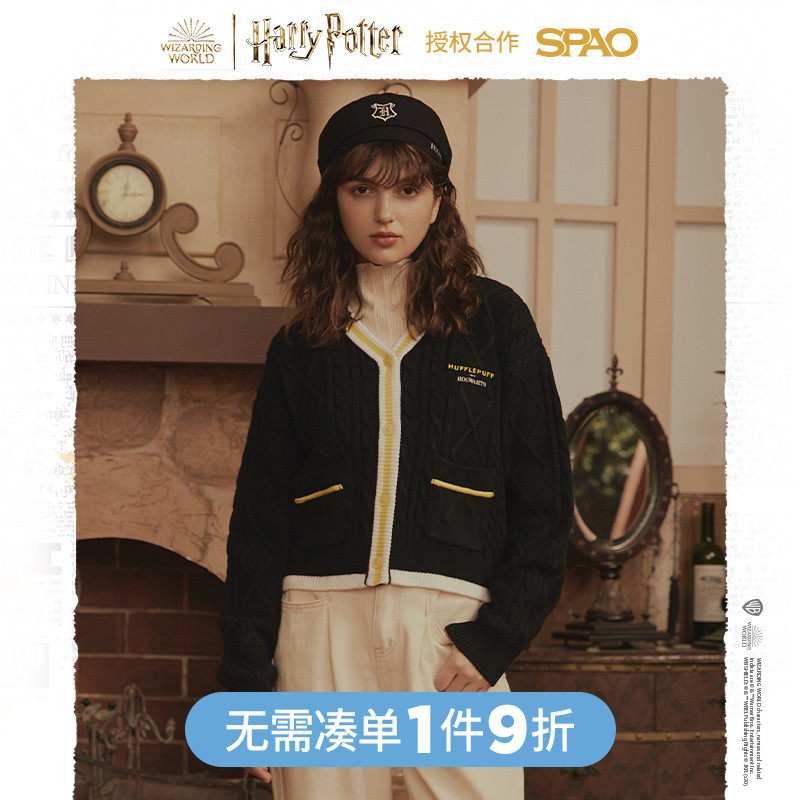 SAO Harry Potter cooperation series autumn winter new lady gallows short-knitted sweatshirt SPCKB49D11