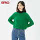 SPAO 여성 스웨터 봄 신작 라운드 넥 멀티 컬러 게으른 스타일 풀오버 스웨터 SPKWC49S03