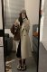 Viiwen Paperman hooded knitted dress slimming autumn and winter long loose inner layer cream sweater skirt