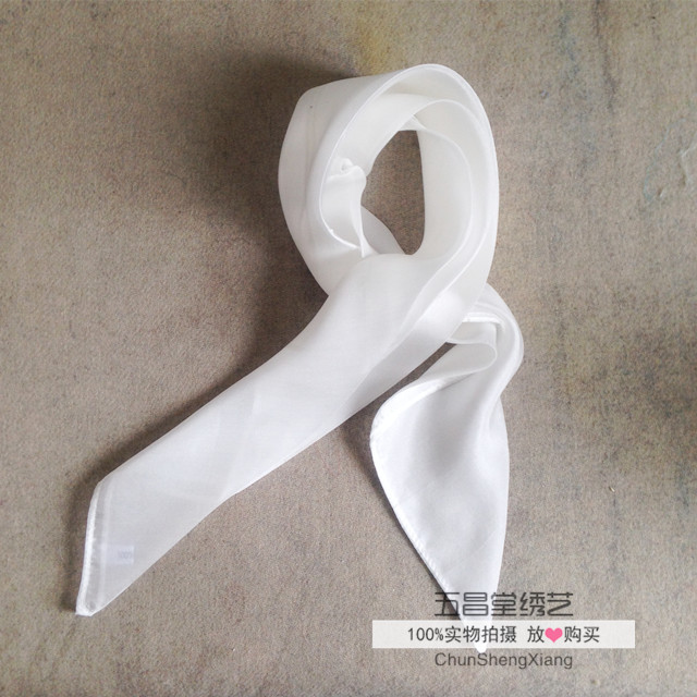 Chun Sheng Xiang new pure mulberry silk small square towel plain color men's chest towel Women's silk scarf Western spinning thin accept customization