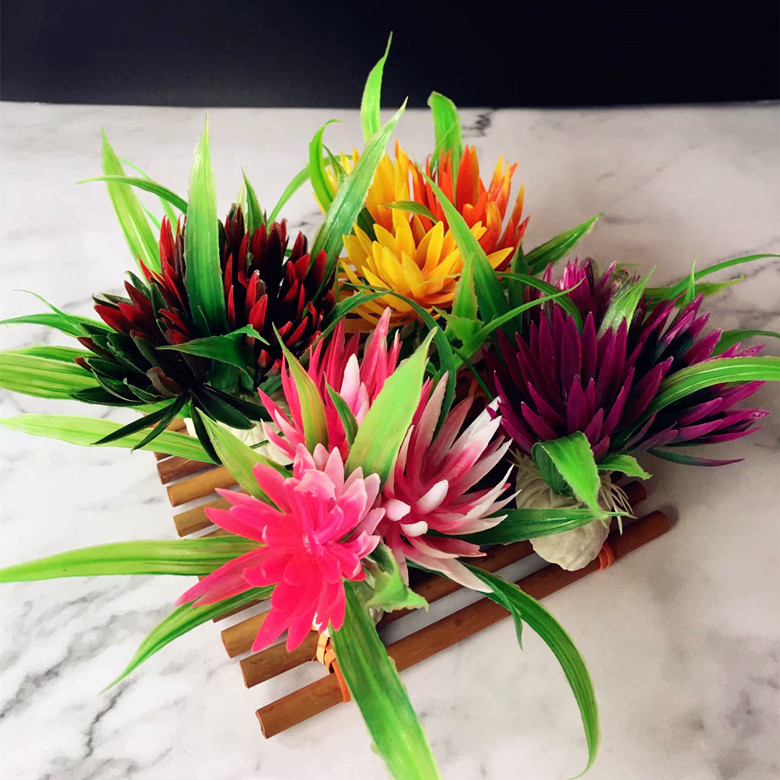 盘饰摆盘装饰仿真花草刺身拼盘创意意境小摆件酒店花餐厅冷菜喜宴详情12