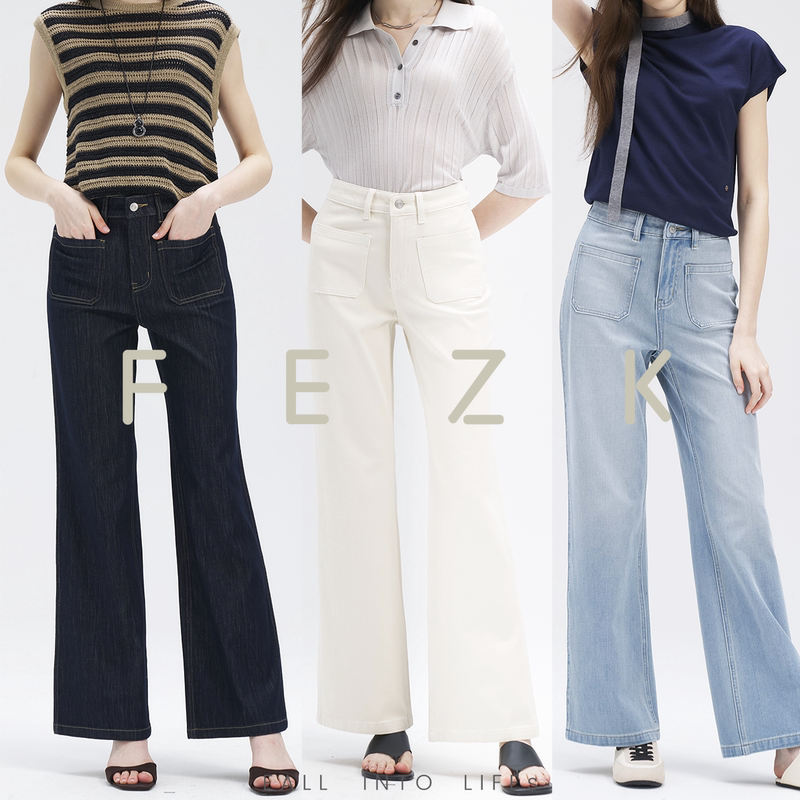 Fezk Zephyr•360 ° Uniformly Elastic Double Patch Pockets, Stereo/High-Waisted Design, Designer Flared Pants Fh36 Fezk Zephyr•360 ° Uniformly Elastic Double Patch Pockets, Stereo/High-Waisted Design, Designer Flared Pants Fh36