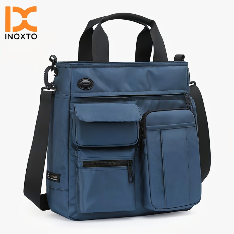 Men's Business Casual Shoulder Crossbody Handbag for Business Trips and Commuting, Vertical Style Document Oxford Fabric Large Capacity Computer Bag