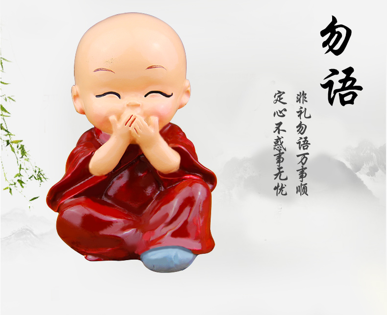 Bốn không phải là một nhà sư nhỏ trang trí đẹp xe ô tô phụ kiện xe hơi phụ kiện xe hơi cho nam và nữ trang trí nội thất trang trí nội thất xe ô tô