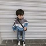 Детская куртка, детский жакет для отдыха для мальчиков, осенняя толстовка с капюшоном, 2019, в корейском стиле, в западном стиле