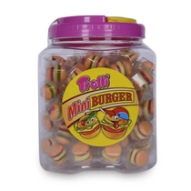Sam trollli Noli Spain imported mini hamburger-shaped fudge candy snacks chewy not sticky teeth