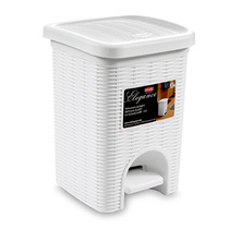 Italy imported StefanPlast rattan pedal trash can with lid waste paper trichosanthes 20L