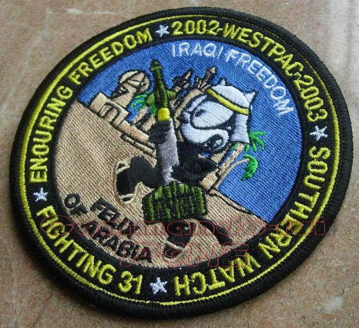VF-31 Male Cat TOMCATTERS 2002 2003 Enduring Freedom Southern Watch Memorial Badge