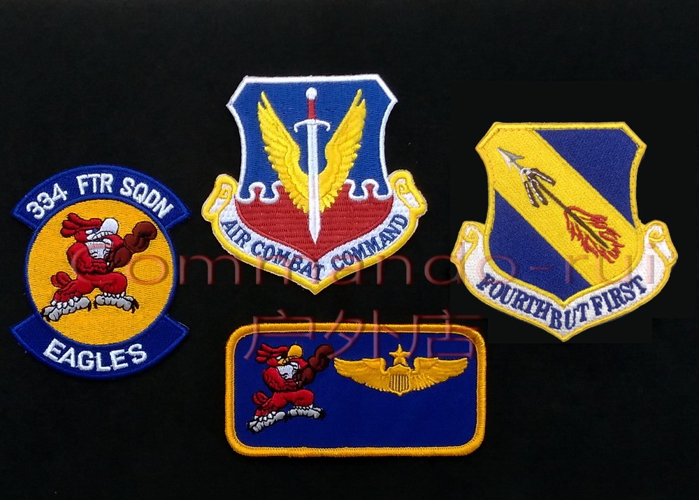 US Air Force 334th Fighter Squadron 334fs EAGLES F-15E Badge Armband Sticker