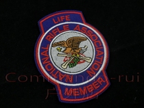 NRA Lifetime Member LIFE MEMBER Embroidery Badge Sticker Magic Paste