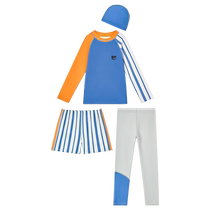 Nido Bear 2024 childrens swimsuit baby split swimsuit boys and girls long-sleeved long pants sun protection swimsuit category A