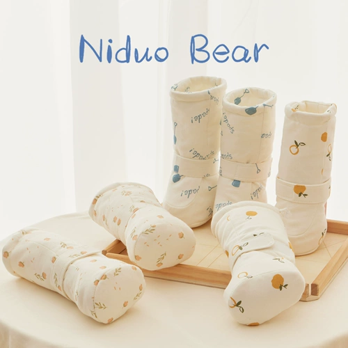 Хлопковые детские туфли, утепленные носки, демисезонные бахилы для новорожденных, 0-1 лет