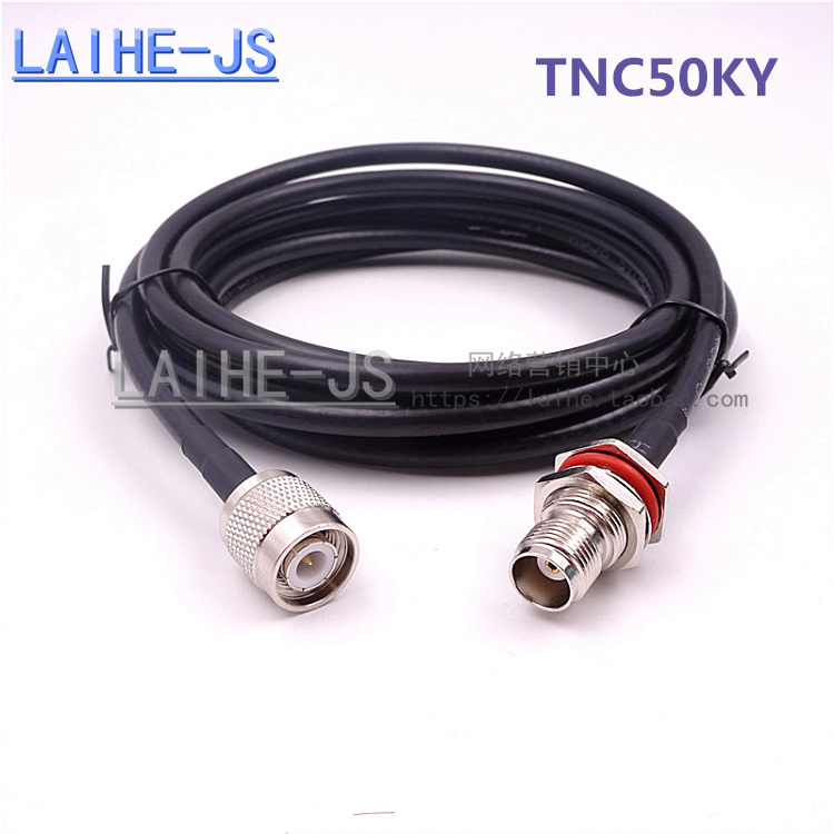Rf High-Frequency Radio Frequency Connection Cable Oscilloscope Connection Cable Tnc Male to Tnc Female Jumper Cable Rg58 Extension Cable