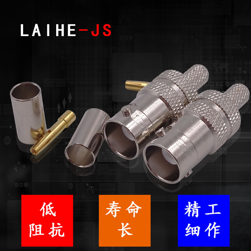 BNC-C-K3 full copper Q9 BNCK-3 BNCJ male head pressure to pick up 50-3 RG58 wire RF connector