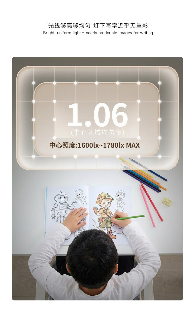 高灯大师落地灯儿童护眼灯学习专用阅读灯旋转升降全光谱立式台灯 图文详情 3
