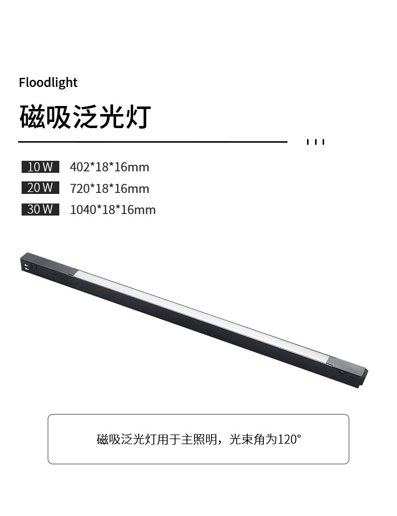 嵌入式磁吸轨道灯超薄明装无主灯射灯不吊顶客厅线条线形灯全光谱 图文详情 16