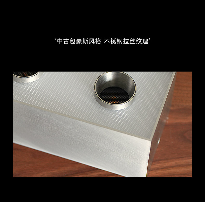 超薄明装斗胆灯包豪斯不锈钢客厅筒射灯一体银色吸顶灯三头无主灯 图文详情 4