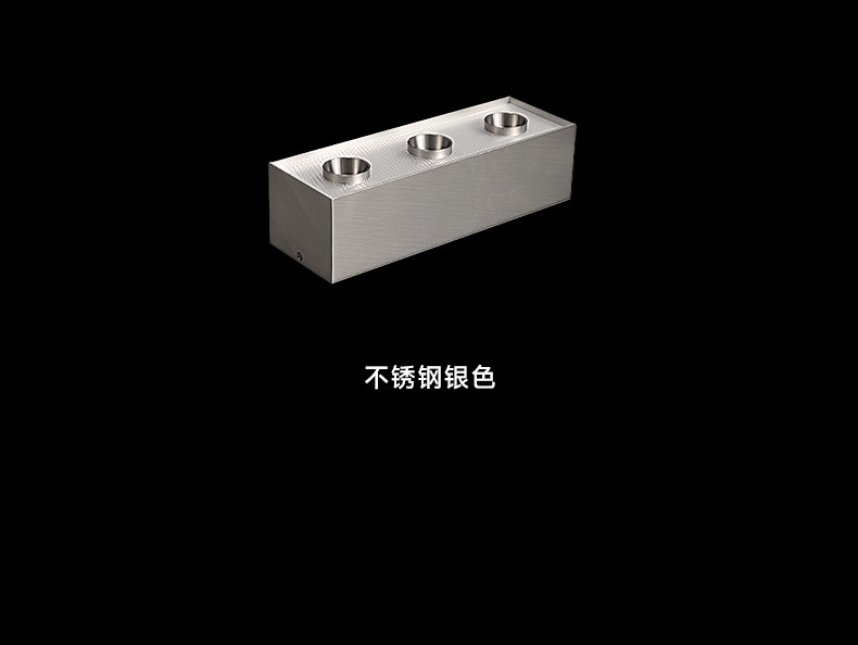 超薄明装斗胆灯包豪斯不锈钢客厅筒射灯一体银色吸顶灯三头无主灯 图文详情 21