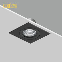 GDDS black square spot light led book downlight cob bold light Grille light Living room background wall concealed 7 5