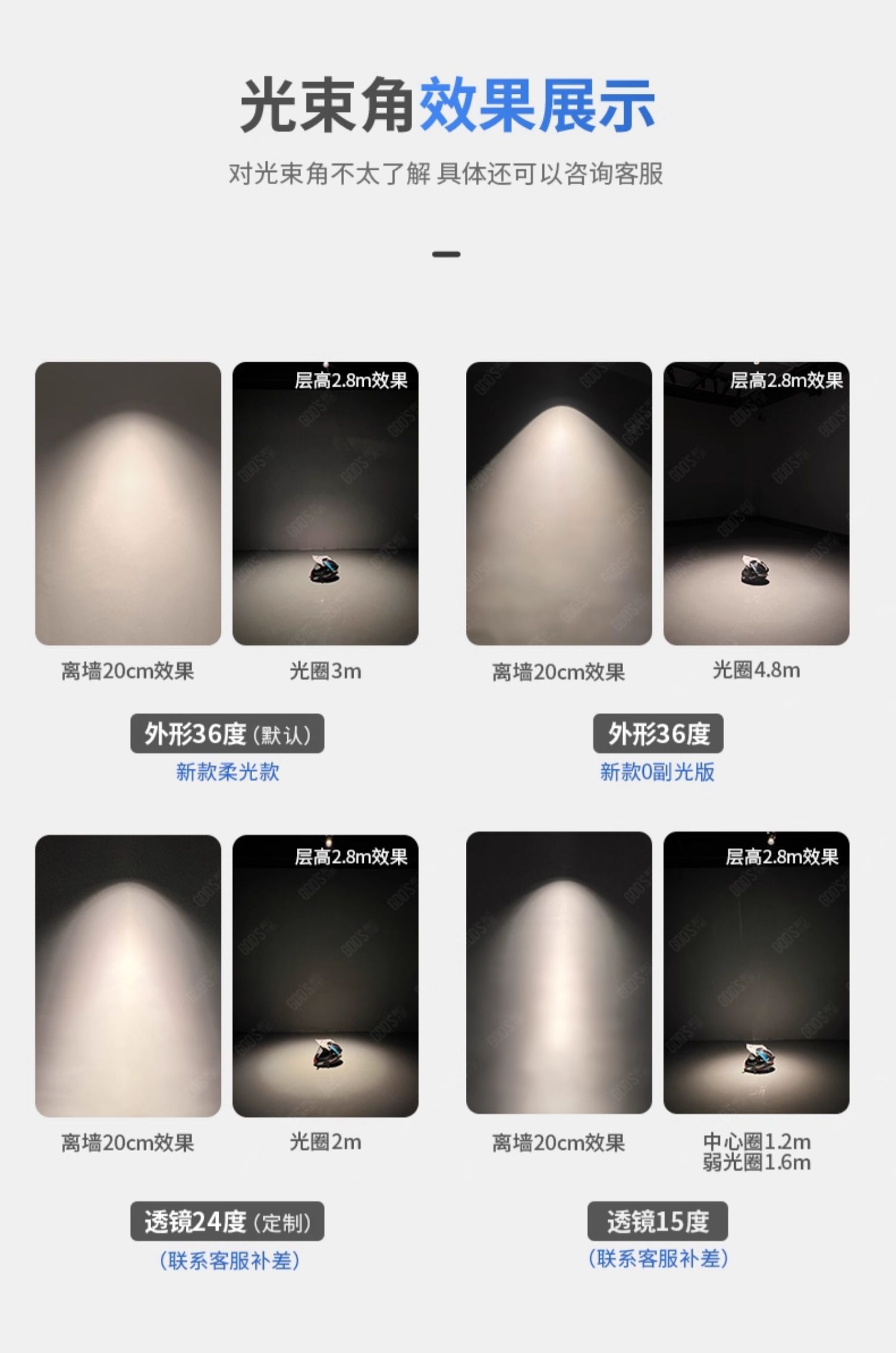 嵌入式射灯led无主灯深防眩目家用吊顶高显色射灯天花黑白色洗墙 图文详情 25
