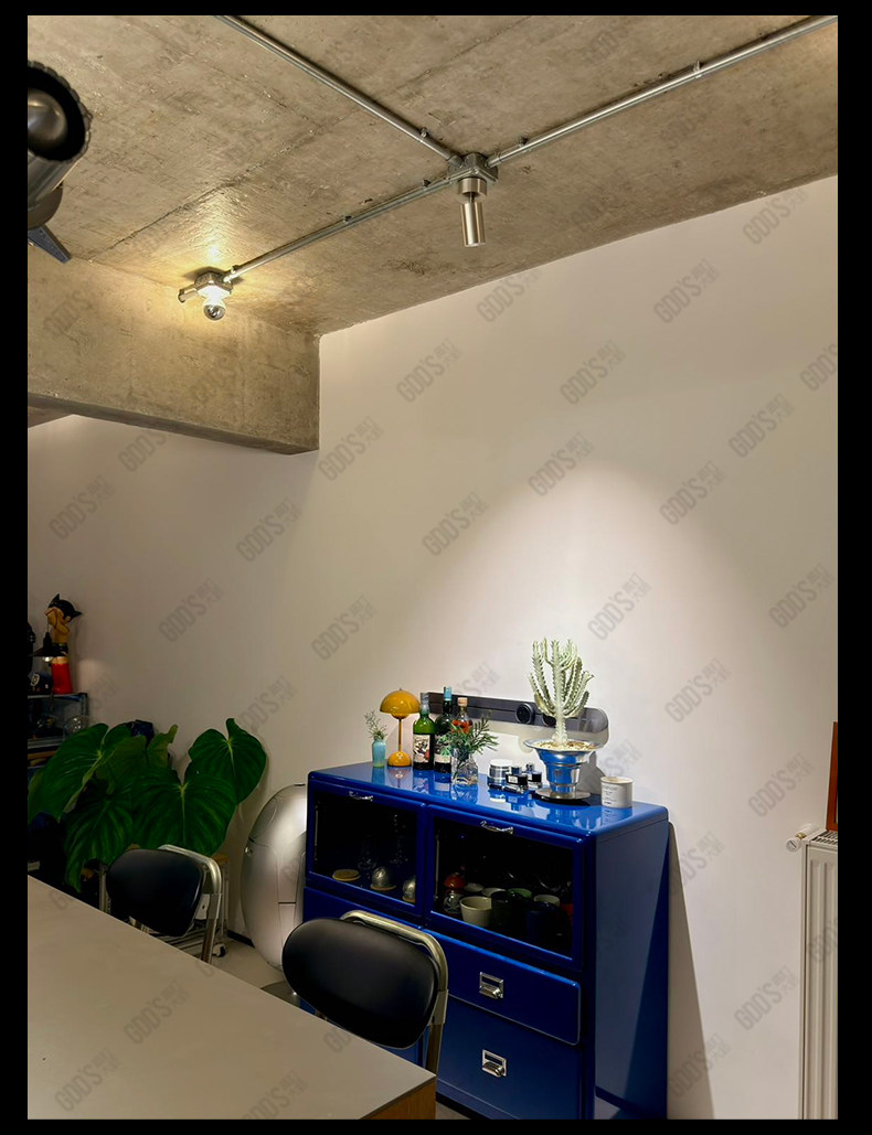 包豪斯射灯e27螺口明装不锈钢工业风led中古银色美标底盒无主灯 图文详情 9