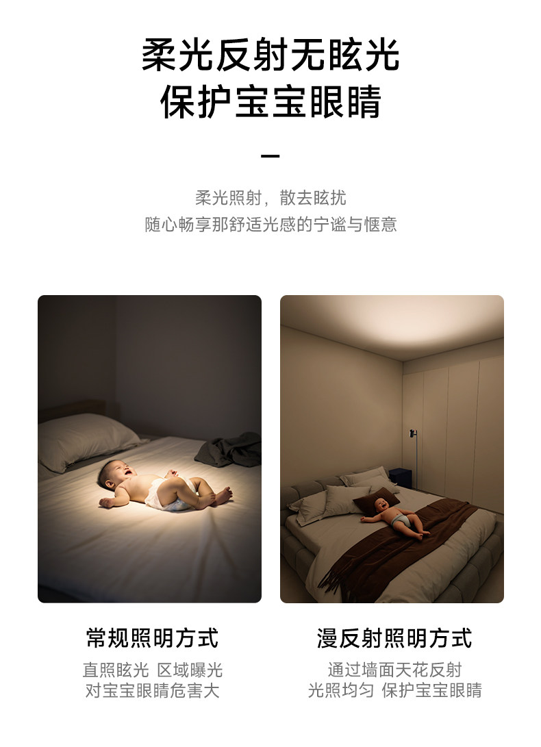 漫反射落地灯客厅母婴护眼防眩向上发光阅读家用氛围立灯补光灯 图文详情 8