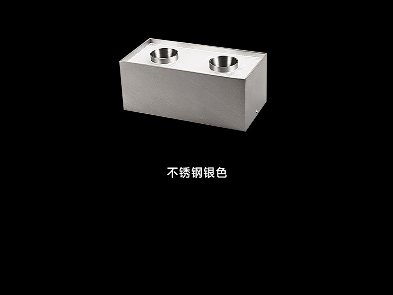 包豪斯明装斗胆灯不锈钢吸顶灯筒射一体双头银色卧室客厅无主灯 图文详情 21